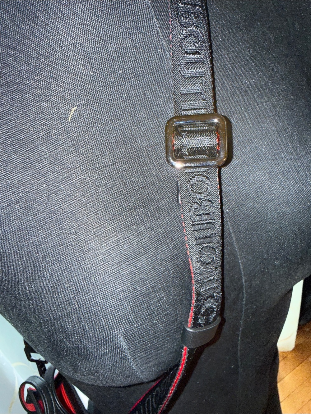 Christian Louboutin Black Crossbody Phone Pouch with Red Trim - Picture 5 of 7